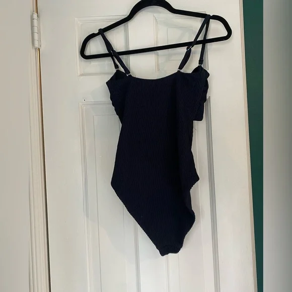 Veronica Beard Black Cut-Out One Piece Swimsuit - Picture 5 of 5